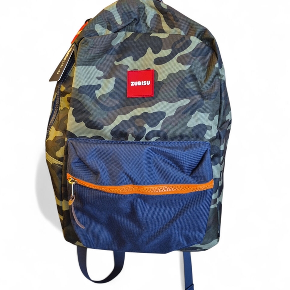Zubisu Camouflage Backpack for Men - Blue and Green - Picture 1 of 5